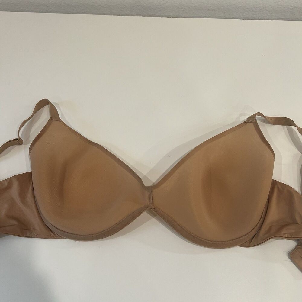 Skims No Show Molded Unlined Wired Demi Women's Bra 36DDD Tan - Picture 4 of 5